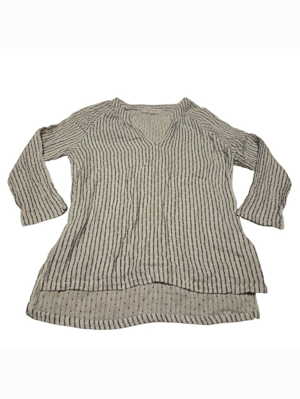 Women’s Velvet by Graham & Spencer Boho Striped Gauze Tunic Top Small
